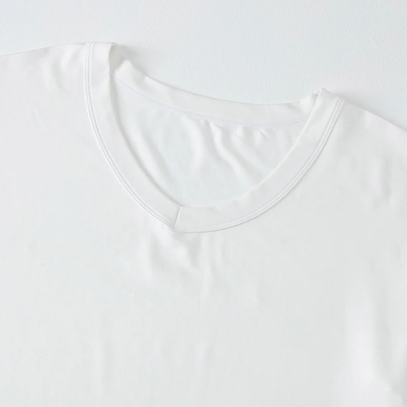 1/2/3 Pcs Men's Solid Color Casual Small White T Youth Loose Joker Classic V-neck Comfortable Short Sleeve Simple Fashion T-shir - Image 5